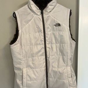 The north face reversible furry vest